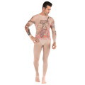 Men's plus size one-piece sexy net clothing and stockings suit jumpsuit bodysuits men one piece jumpsuits